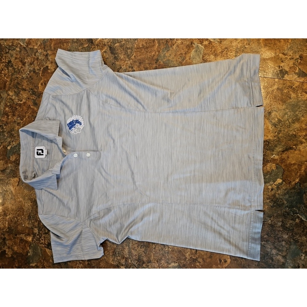 FJ Foot Joy golf polo Womens large light Gray activewear 92%poly (B14)